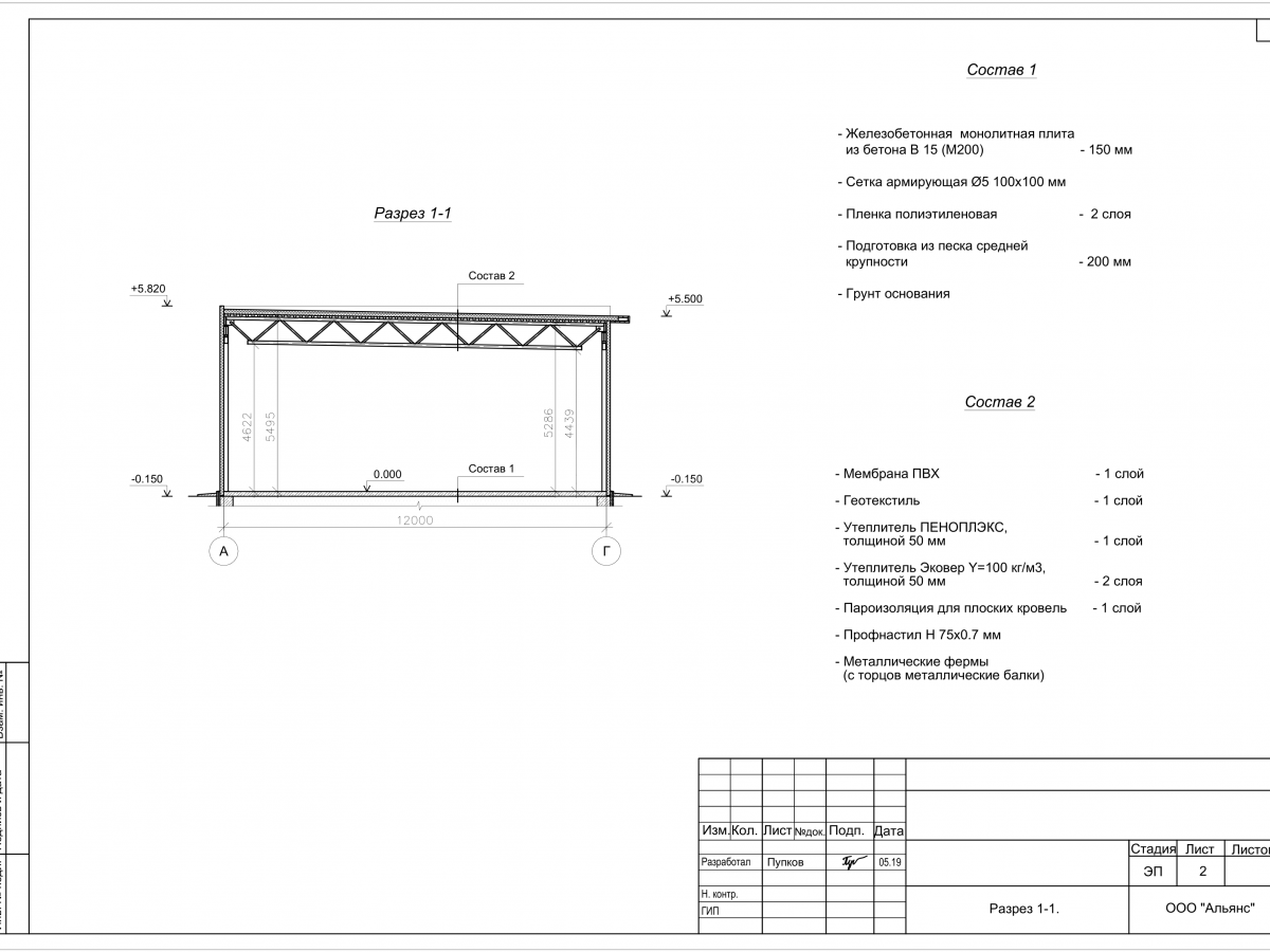 Планировка Автомойка из сэндвич-панелей -  фото 2
