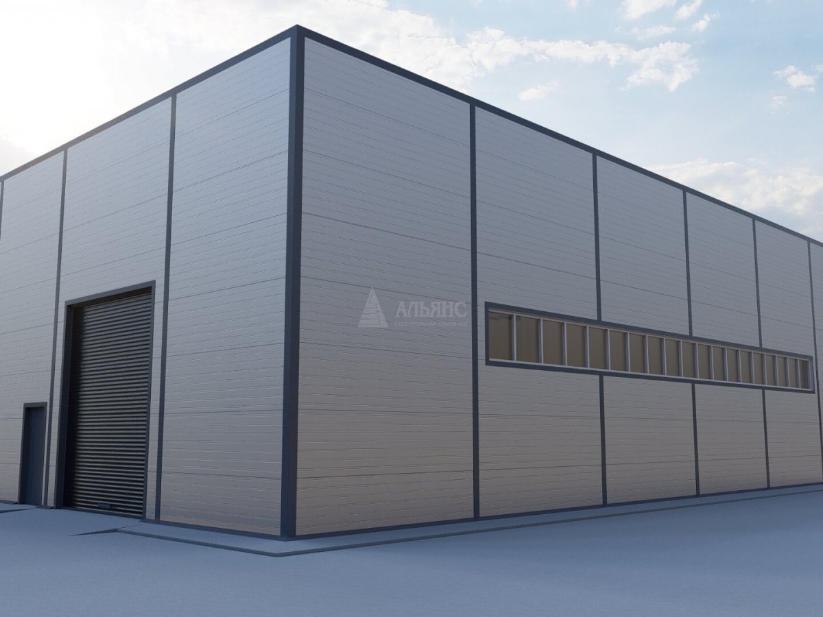 3D визуализация СТО из сэндвич-панелей - фото 1