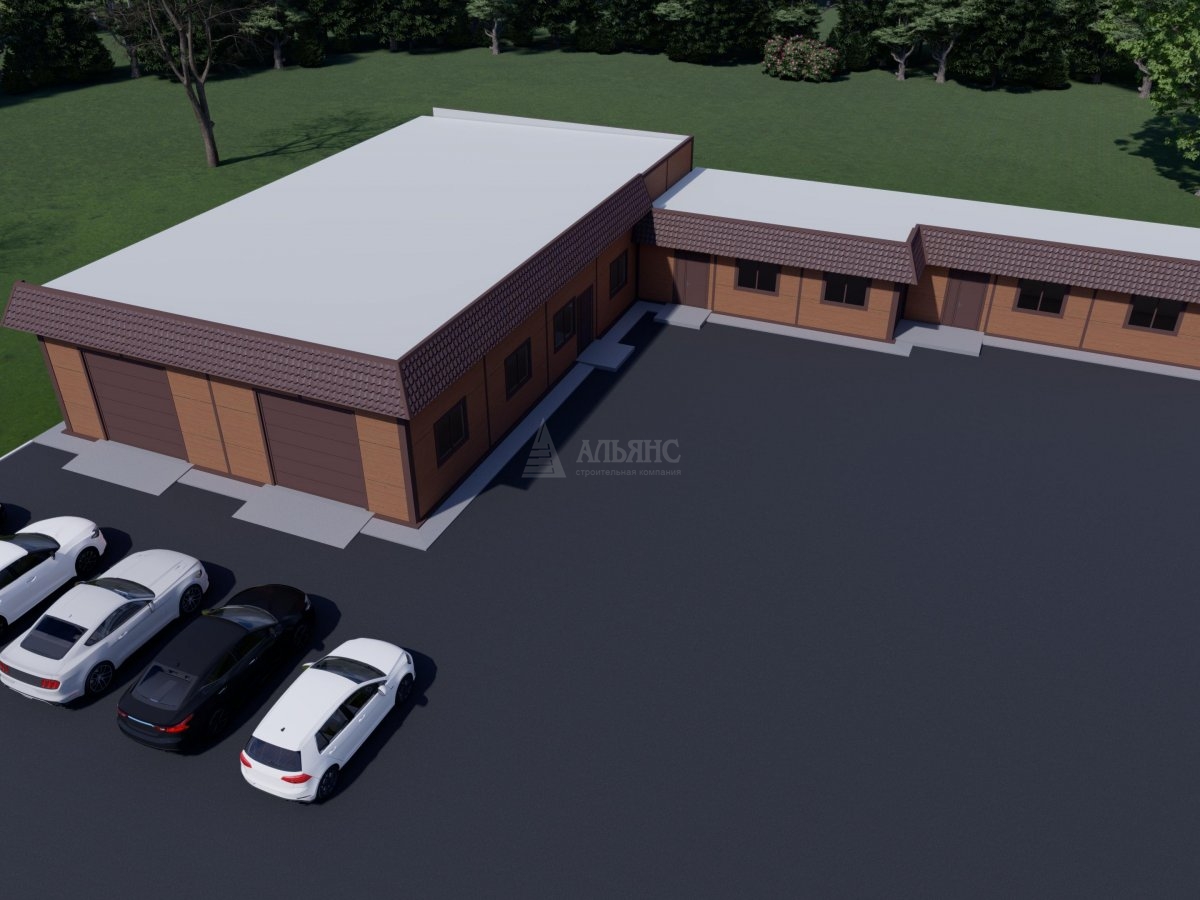 3D визуализация Гараж из сэндвич-панелей - фото 6