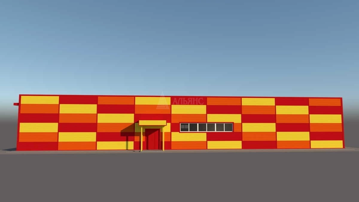 3D визуализация Торговый центр из сэндвич-панелей - фото 7