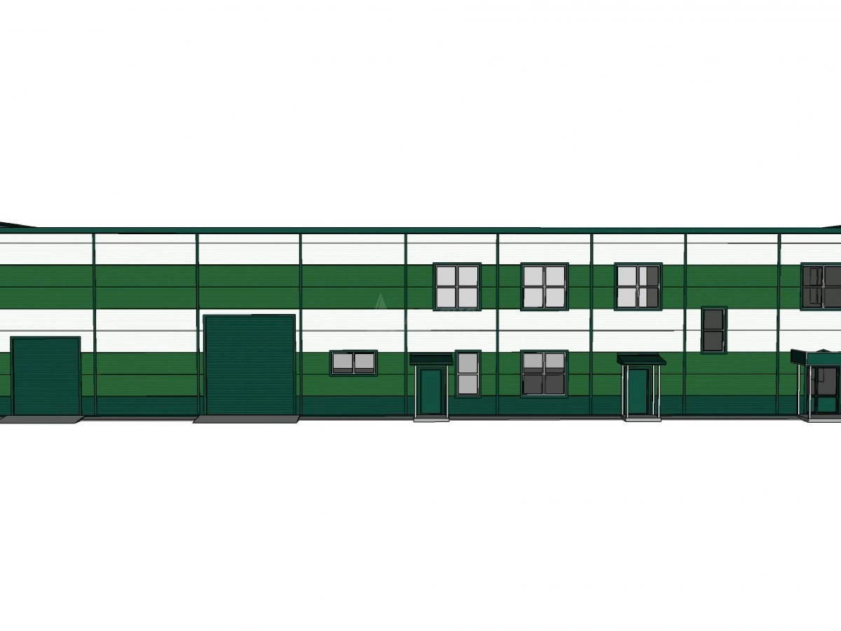 3D визуализация Офисно-складское здание из сэндвич-панелей - фото 7