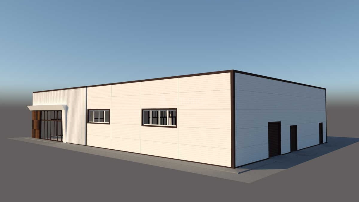 3D визуализация Магазин из сэндвич-панелей - фото 12