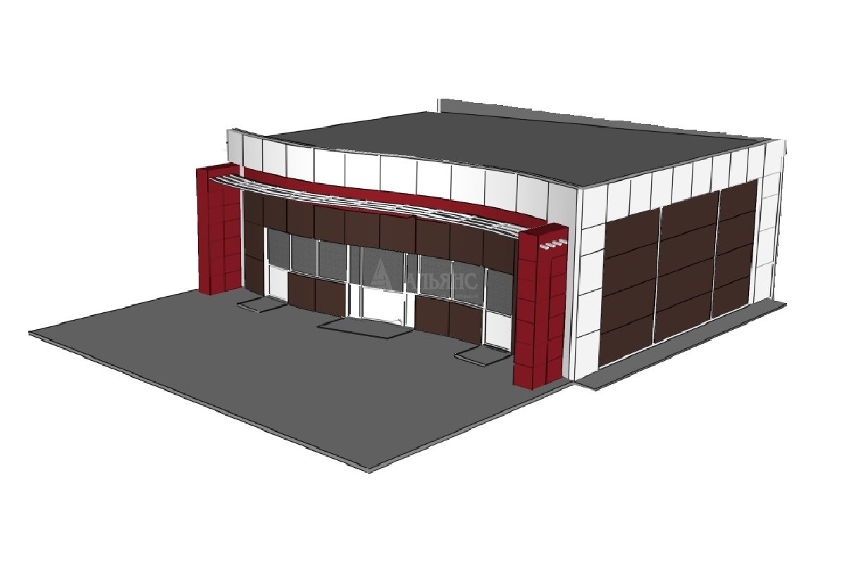 3D визуализация Шиномонтаж из сэндвич панелей - фото 5