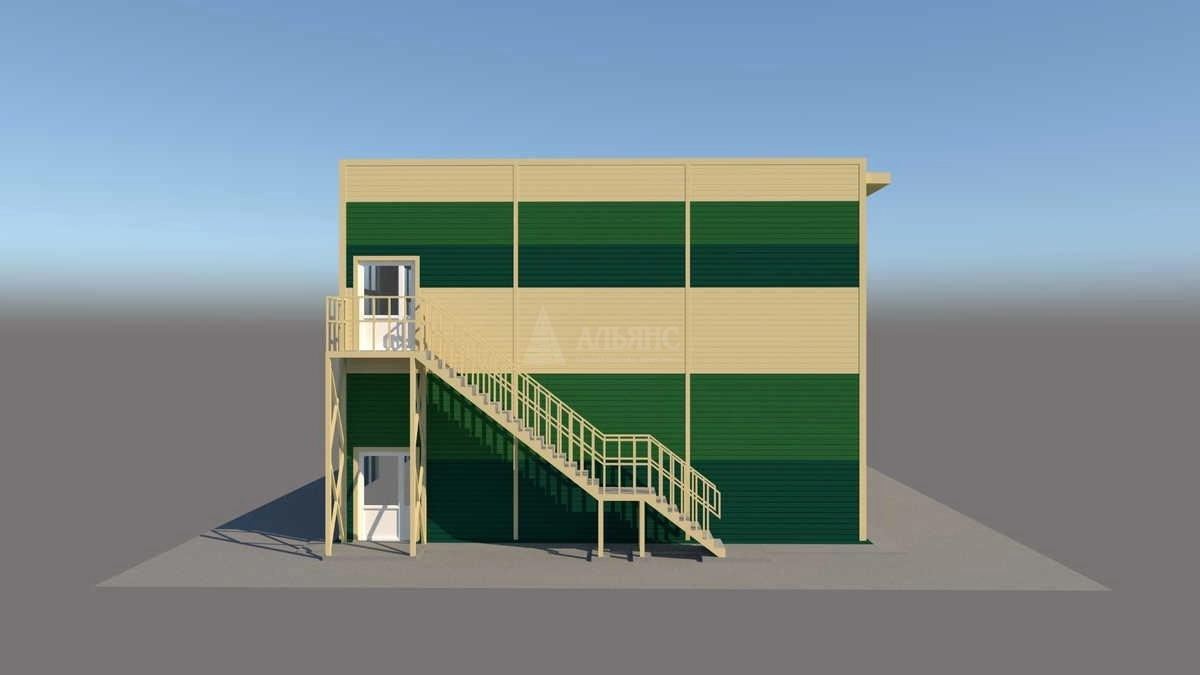 3D визуализация Офис из сэндвич-панелей - фото 8