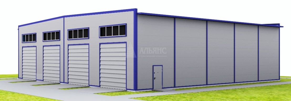 3D визуализация Проект СТО из сэндвич-панелей - фото 10